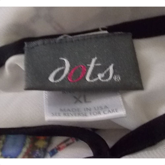 Dots XL Tank Top High Low Gemstone Sheer Open Back - Picture 5 of 5